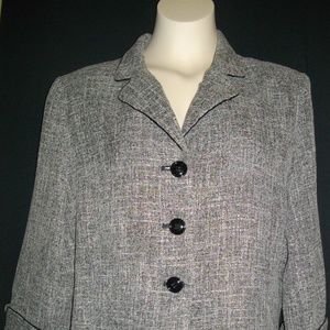 Covington Black White Large Single Breasted Jacket